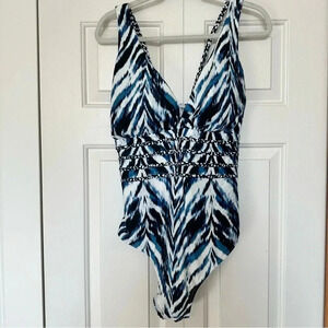 La Blanca Blue‎ Tie Dye Cross Back One Piece